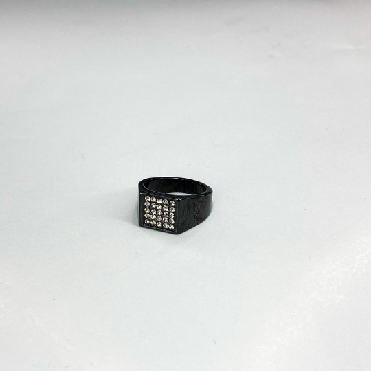 Black marble stone ring